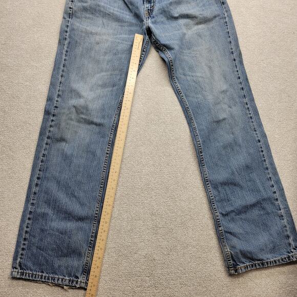 Levi’s 559 Men’s Distressed Relaxed Straight Fit Jeans Blue Washed Denim 34x34 - Picture 6 of 13